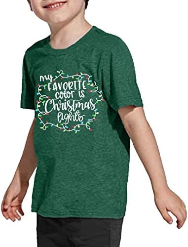 Camisas de Natal para crianças meninas meninas alegres e de camiseta brilhante Luzes de Natal Tees gráficos