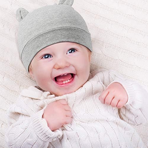 Geyoga 6 peças chapéu de bebê recém-nascido urso ouvidos bonés infantis menino menina garoto de criança chapéu de