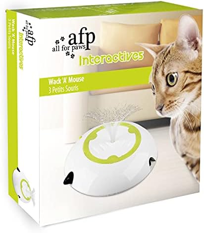 All For For Pays Interatives Wack 'A' Mouse Cat Toy, 7,8 kg