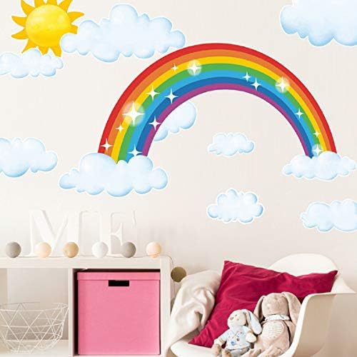 Herra Sparkling Rainbow Cloud Animal Wall Decal