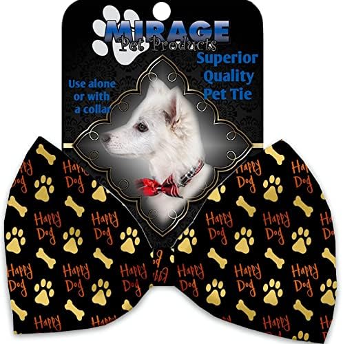 Happy Dog Pet Pet Bow Trey Collar Acessório com velcro