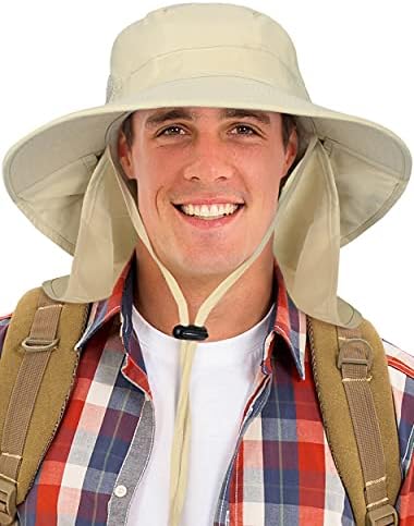 Catalonia Sun Hat for Men, Chapéu de aba larga ao ar livre com cobertura de aba do pescoço para a pesca