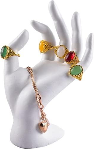 Chezmax Ring Hand Suport Polyresin Manequim em forma de pulseira Jóias Jóias de jóias Stand para organização doméstica