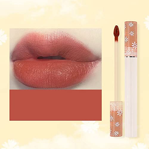 Creme Highlighter Makeup Flor Lip Lip Gloss Fácil de colorir Longo Lip de Lama Longa Líquida Hidratante