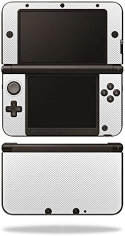 Mightyskins Skin Compatível com Nintendo 3DS XL - Fibra de Carbono Branco | Tampa protetora, durável e exclusiva