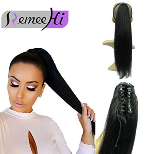 REMEEHI CLIP DE CLIP DE CLIP REMEEHI Extensões de cabelo reais Hair Hairtails Hairpiece para mulheres