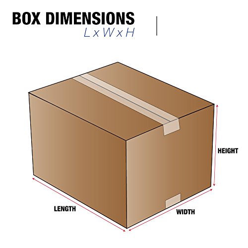 Lógica de fita 36x24x20 Caixas onduladas, grande, 36l x 24w x 20h, pacote de 5 | Remessa, embalagem, movimentação,