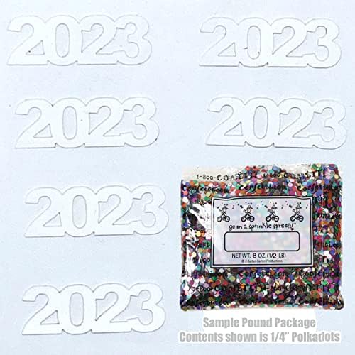 Confete ano 2023 Branco - Meia libra 7628 Q08