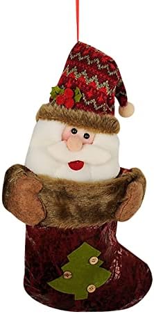 XIOS Decoração de Natal 2022 Decorações de Natal Meias de férias Old Man Snowman Bolsa Presente Bolsa de