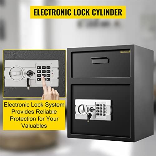 Nicheyfy Electronic Safe Money Box Slot de depósito digital com gaveta Secret Hidden Safe Code Lock