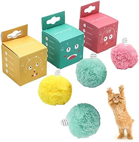 Chdhaltd gato brinquedo de brinquedos fofos de bola interativa Catnip Cat Toining, animal de estimação