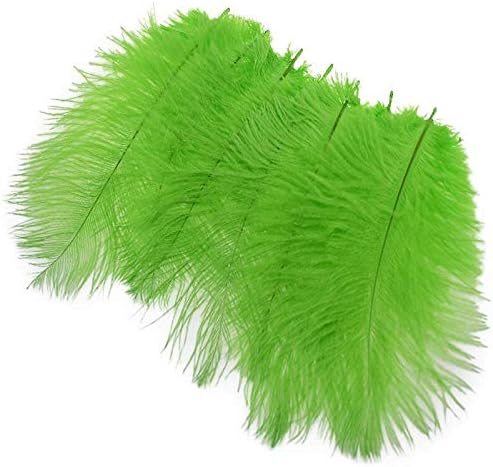 Zamihalaa 10-200pcs Avestruz verde de maçã Feather 15-70cm Feathers DIY para artesanato Decorações de vestidos