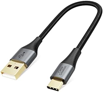 Pacote - 2 itens: cabo USB C curto + 50pcs CABE CABELO 7 polegadas