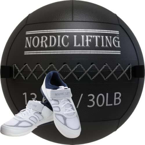 Bola de parede de elevação nórdica 30 lb pacote com sapatos Venja Tamanho 11.5 - Branco