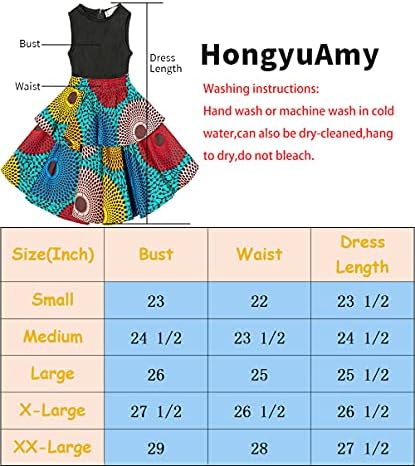 Vestidos estampados africanos de meninas hongyuamy