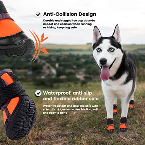 Botas de tecnologia SC para botas de cães ajustáveis ​​para cães para calçadas de cães de neve