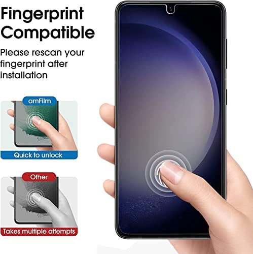 AMFILM 2+2 Pacote Samsung Galaxy S23 6.1 '' Protetor de tela de privacidade com protetor de lente da