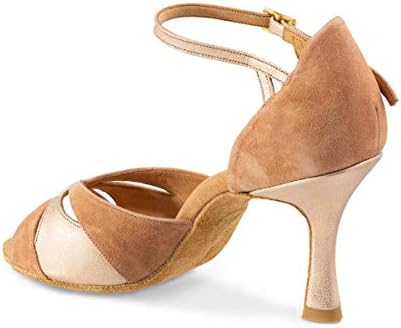 Rummos Womens Dance Shoes R385 122-183 - Nubuk/Leather Beige/Opal - Ajuste regular - 2,75 70R Flare