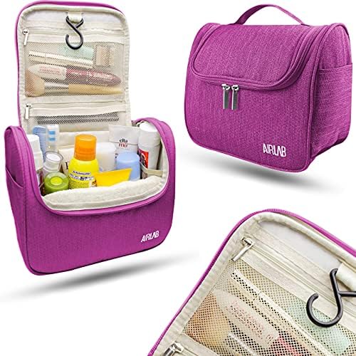Bolsa de higiene pessoal pendurada na Airlab Black & Travel Make Up Bag Purple