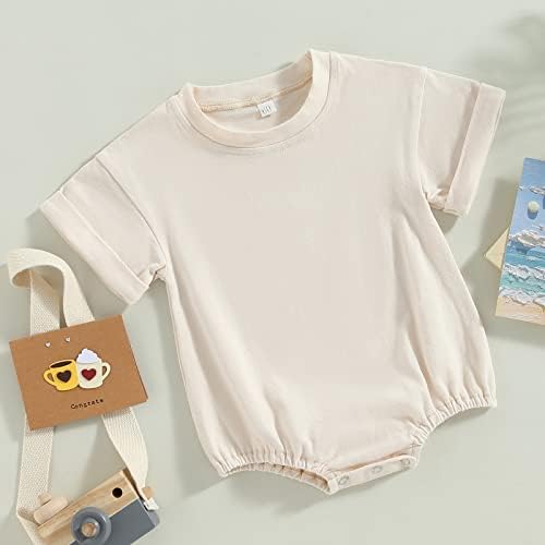 Dnomaid yzarc infantil menino menino de tamanho grande camiseta macacão de cor sólida coloração