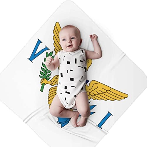 Bandeira das Ilhas Virgens dos Estados Unidos Cobertor de bebê recebendo cobertor para recém -nascidos