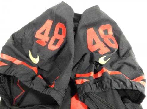 2015 San Francisco 49ers 48 Jogo emitiu Black Jersey Color Rush 44 79 - Jerseys de jogo NFL não assinado usada