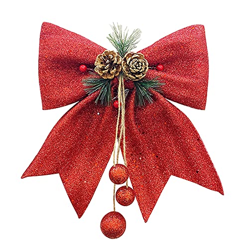 Christmas Pines Nut Bowknot pingente de Natal Grinales de arestas Armadias de brilho artesanal Briscos