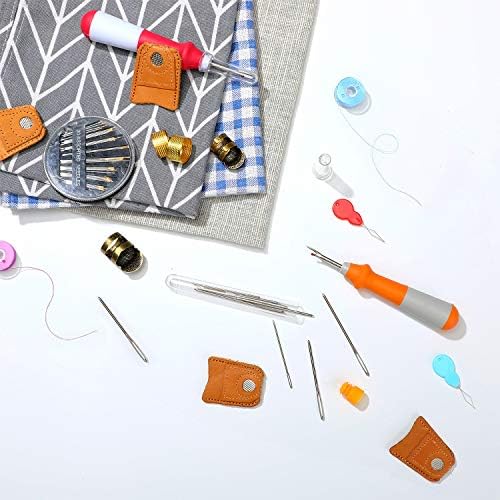 O kit de ferramentas de costura de 50 peças inclui 6 protetor de dedos de costura, agulha de costura