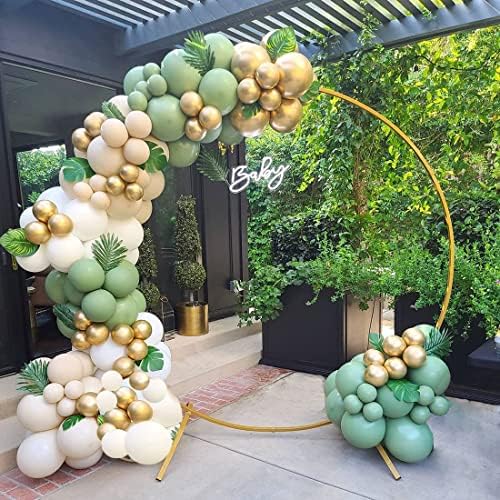 Balões de látex de ouro verde e verde, 50 PCs de 12 polegadas de 12 polegadas e blush Gold Party Party