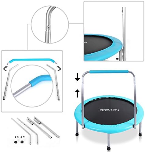Serenelife de 36 polegadas de fitness trampolim - trampolim esportivo para uso interno e externo - trampolim