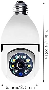 Câmeras de segurança lovskoo 360 graus sem fio externo e interno, câmeras de lâmpada de lâmpada