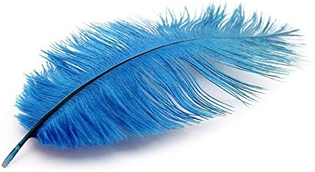 Zamihalaa 50pcs/lote penas de avestruz azul para jóias Fazendo 15-70cm de penas brancas plumas