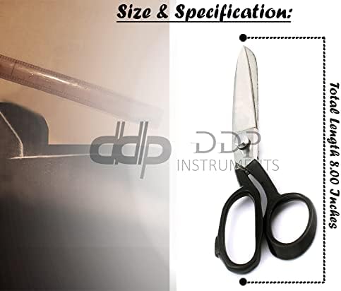 Tesoura de alfaiate do ddp 8 costura de costura de costura de estofos cortando anéis de tisão preto
