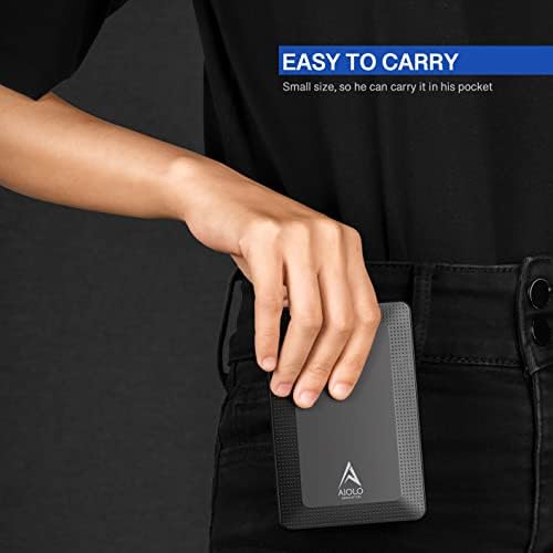 Aiolo Innovation 1T Ultra Slim portátil Drive rígido portátil HDD-USB 3.0 para PC, Mac, laptop, PS4, Xbox One,
