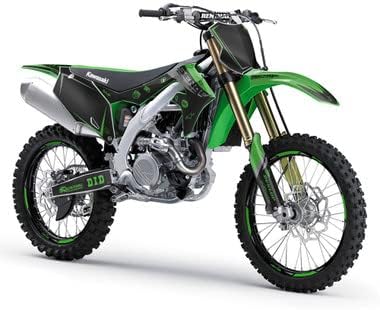 2014-2021 KX 100 Binário Green Senge Graphics Complete Kit com Rider I.D. Compatível com Kawasaki