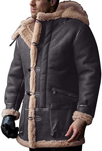 Casacos de inverno adssdq masculino, capuz de manga longa Nadeir mais tamanho da jaqueta da moda da moda de férias