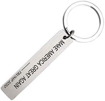 Besportble Key Key Key Key FOB 2PCs Aço inoxidável Chaventha de moda Campanha presidencial pendurada Ornamento Ornamento
