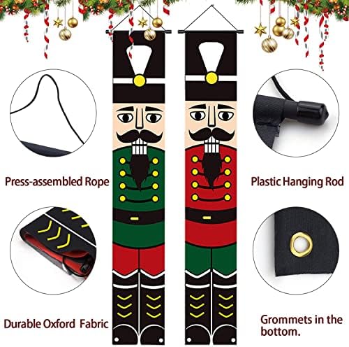 Banners de decoração de natal de quebra -nozes, modelo de 6 pés de tamanho de vida soldado modelo