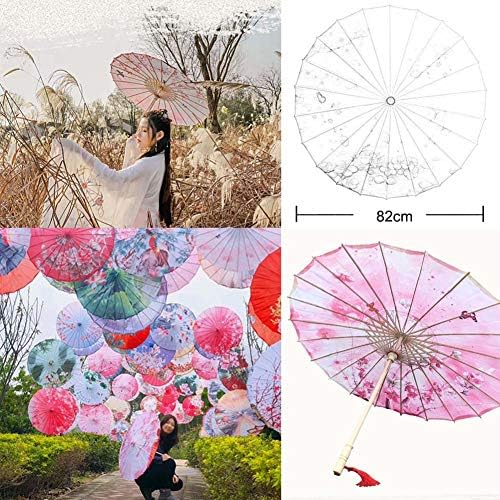 Barra de Deus, estilo clássico, guarda -chuva decorativo de estilo chinês, guarda -chuva de seda,
