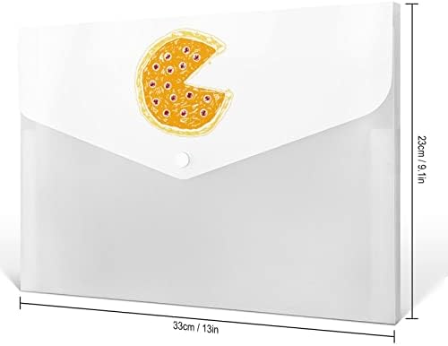 Pastas de arquivos de cor plástica com torta de pizza com 6 acordeão de compartimento Organizador