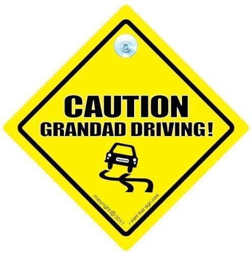 Avós iwantthatsign.com Cuidado avô de condução do avô, sinal de carro do avô, sinal de sinal de bebê