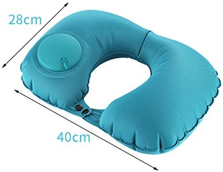 Almofado de viagem inflável Hizq, ergonômico e portátil suporta totalmente o pescoço do pescoço do pescoço