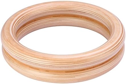 Anéis olímpicos de madeira de Yimidear, anéis de ginástica com tiras de fivela, anéis de ginástica