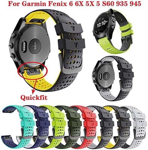 Kangdd colorido Quickfit WatchBand Strap para Garmin Fenix ​​7 7x 5 5x 3 3 hr 945 fenix 6 6x relógio silicone