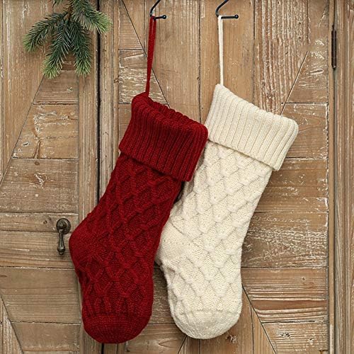 Xindream Knit Christmas Stocking, 1pcs 15 polegadas de natal decoração de lareira