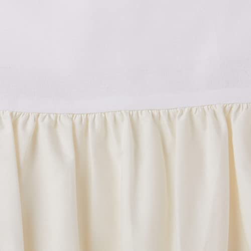 American Baby Company de algodão natural percale a saia de berço com babados, ecru, respirável suave,