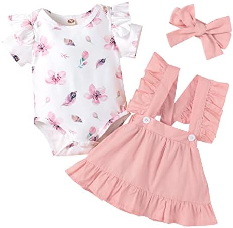 Xbgqasu aperta roupas de bebê roupas recém -nascidas roupas de manga curta de manga floral tops