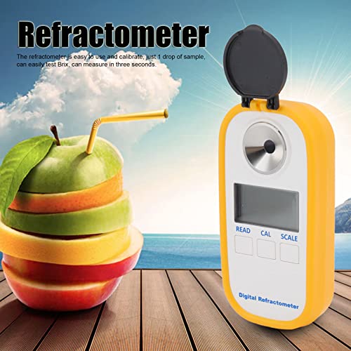 Refratômetro oumefar, handheld brix medidor preciso profissional sensível para mel para melancia para pera labsupplies
