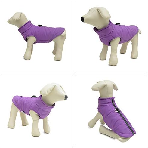 Colete de inverno de cachorro lovelonglong com forro de algodão, casaco de cão -de -inverno com casaco