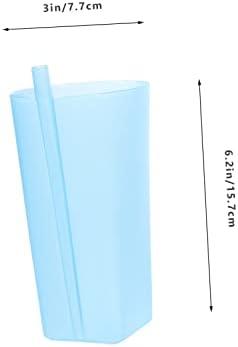 Copos de palha de copo integrado para crianças 4pcs sem cobertura suco de suco de vidro de copo